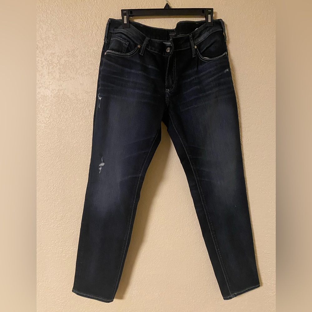 Silver Boyfriend Jeans Size 33/29 - Dark Wash